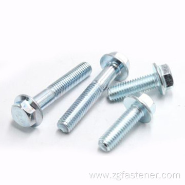 DIN6921 Blue White Zinc Hexagon Bolt With Flange